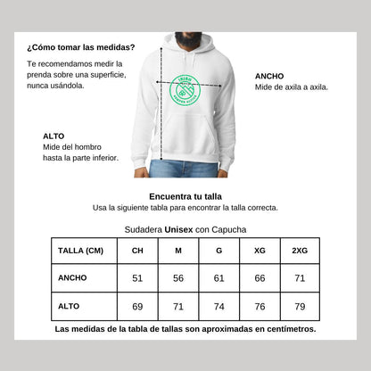 Sudadera c/Capucha Unisex Blanco Personalizable Logo