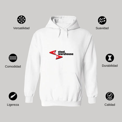 Sudadera c/Capucha Unisex Blanco Personalizable Logo