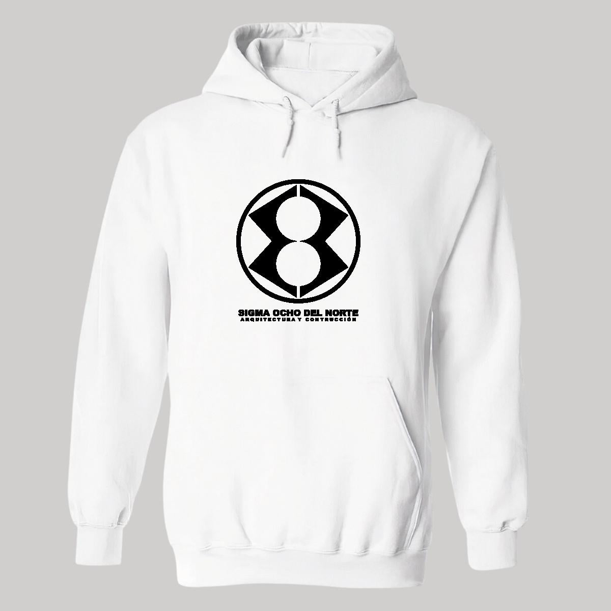 Sudadera c/Capucha Unisex Blanco Personalizable Logo