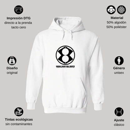 Sudadera c/Capucha Unisex Blanco Personalizable Logo