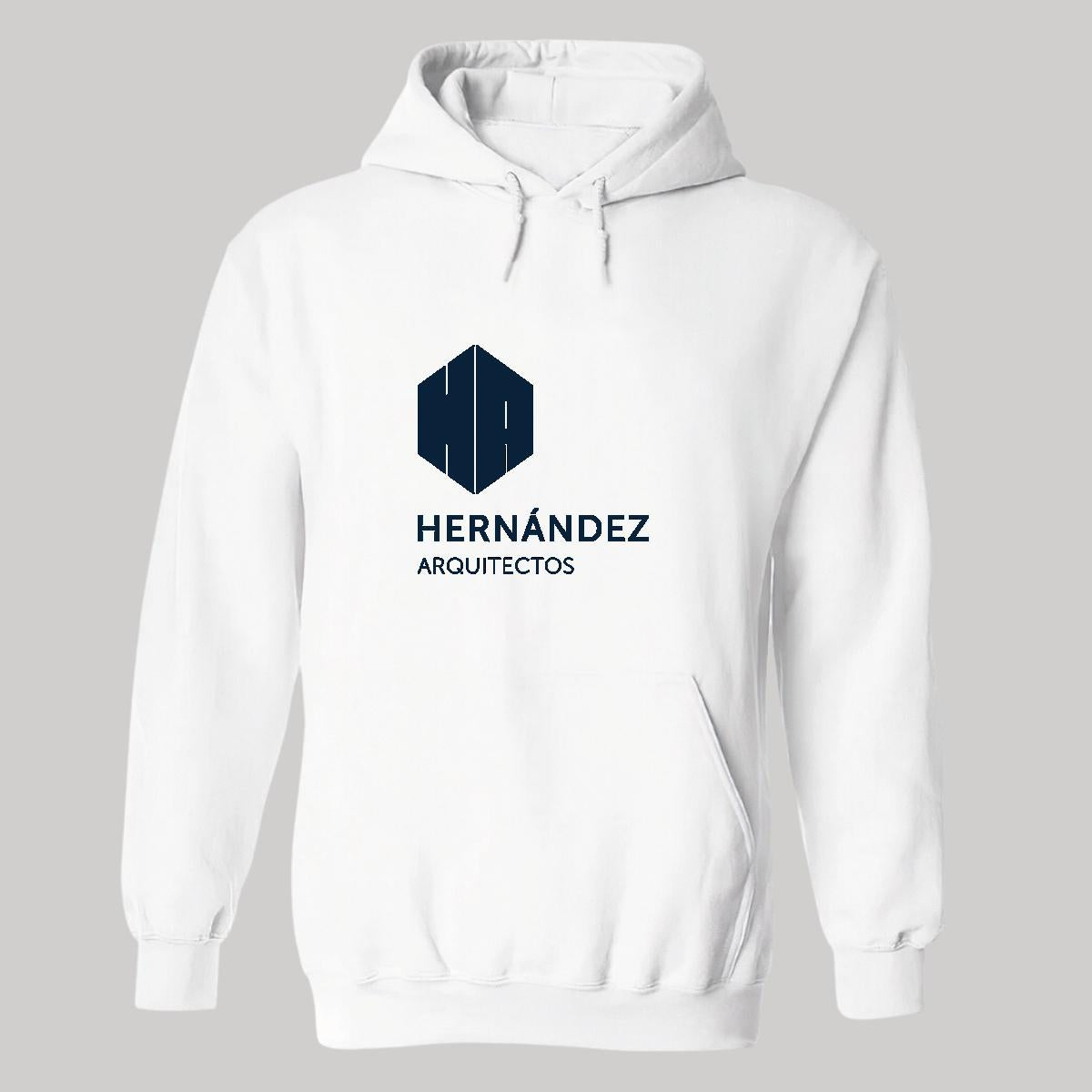 Sudadera c/Capucha Unisex Blanco Personalizable Logo