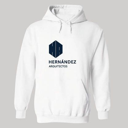 Sudadera c/Capucha Unisex Blanco Personalizable Logo