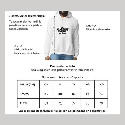 Sudadera c/Capucha Unisex Blanco Personalizable Logo