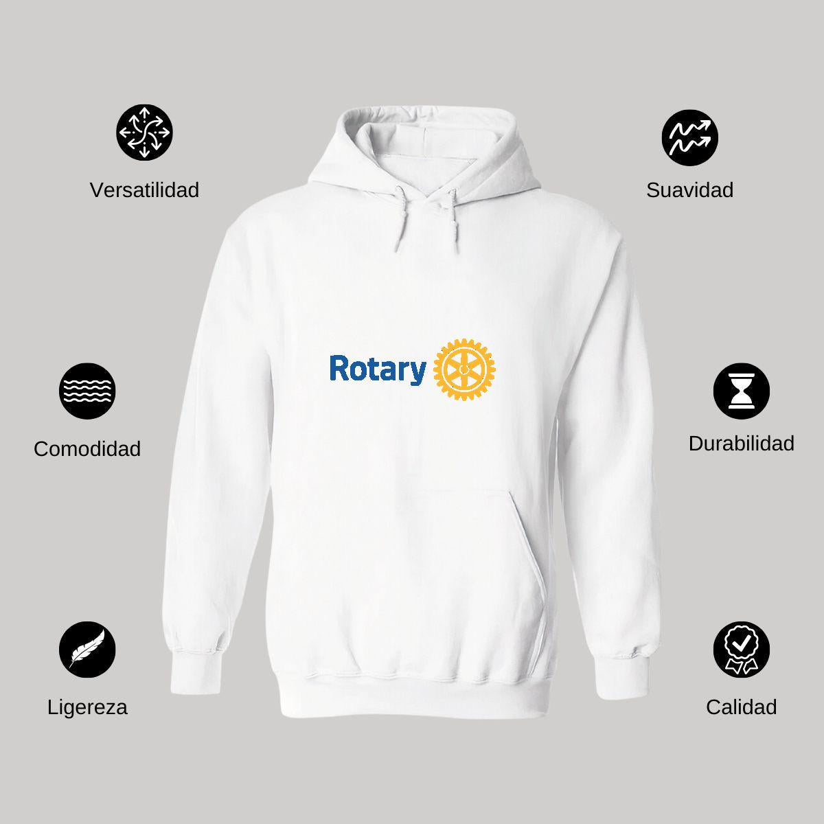 Sudadera c/Capucha Unisex Blanco Personalizable Logo