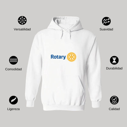 Sudadera c/Capucha Unisex Blanco Personalizable Logo