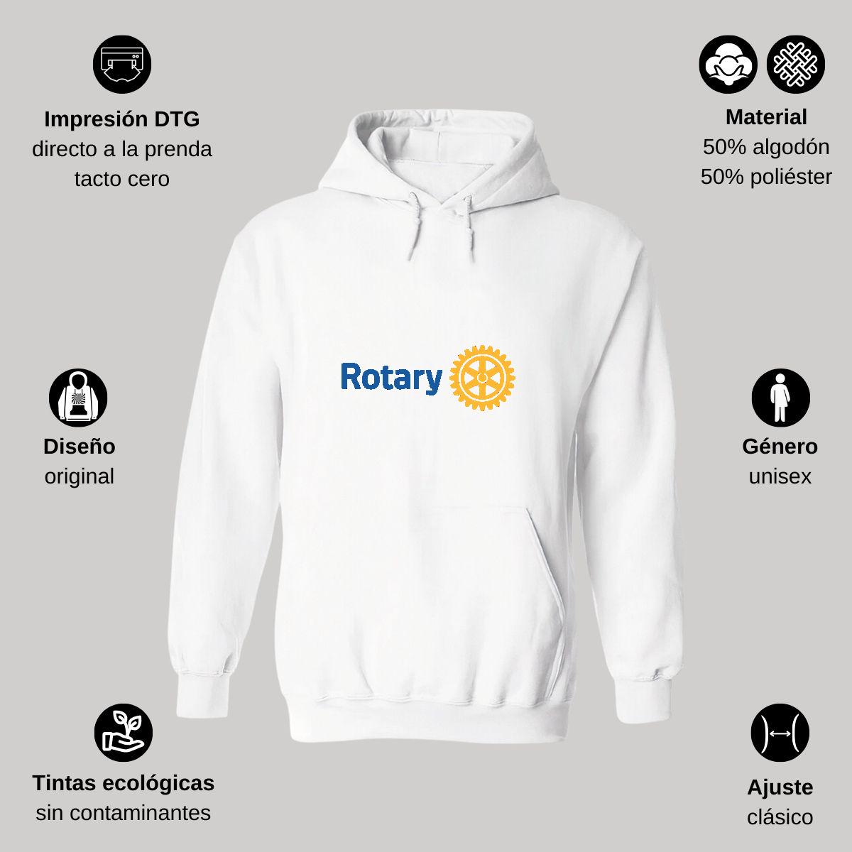 Sudadera c/Capucha Unisex Blanco Personalizable Logo