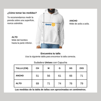 Sudadera c/Capucha Unisex Blanco Personalizable Logo