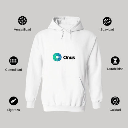Sudadera c/Capucha Unisex Blanco Personalizable Logo