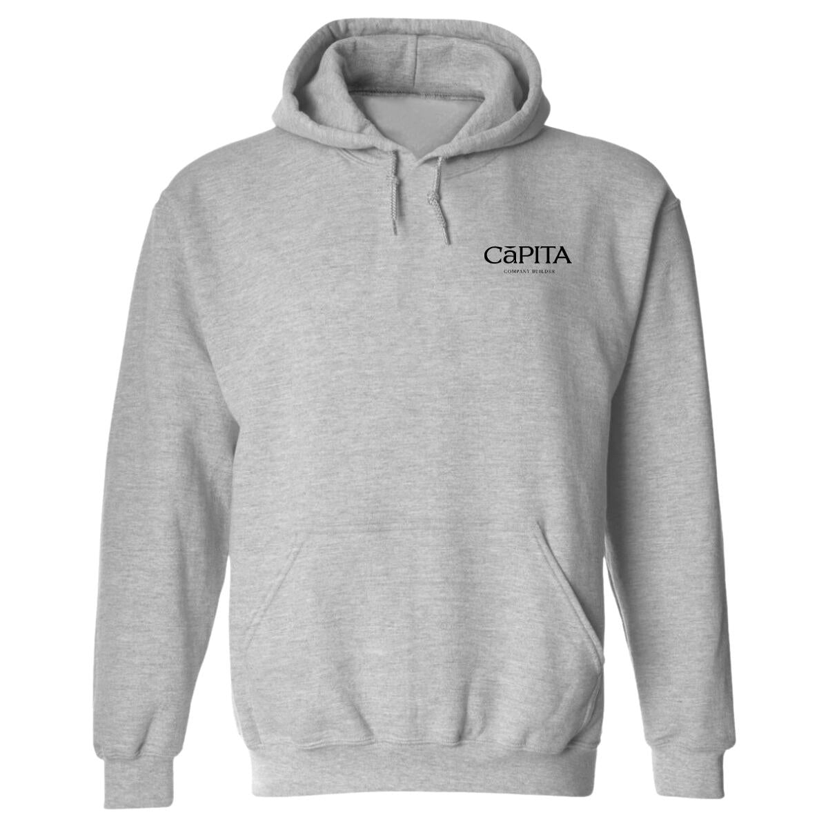 Sudadera c/Capucha Unisex Gris Personalizable Escudo