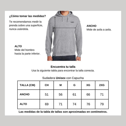 Sudadera c/Capucha Unisex Gris Personalizable Escudo