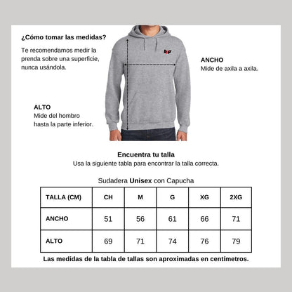 Sudadera c/Capucha Unisex Gris Personalizable Escudo