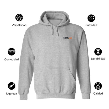 Sudadera c/Capucha Unisex Gris Personalizable Escudo
