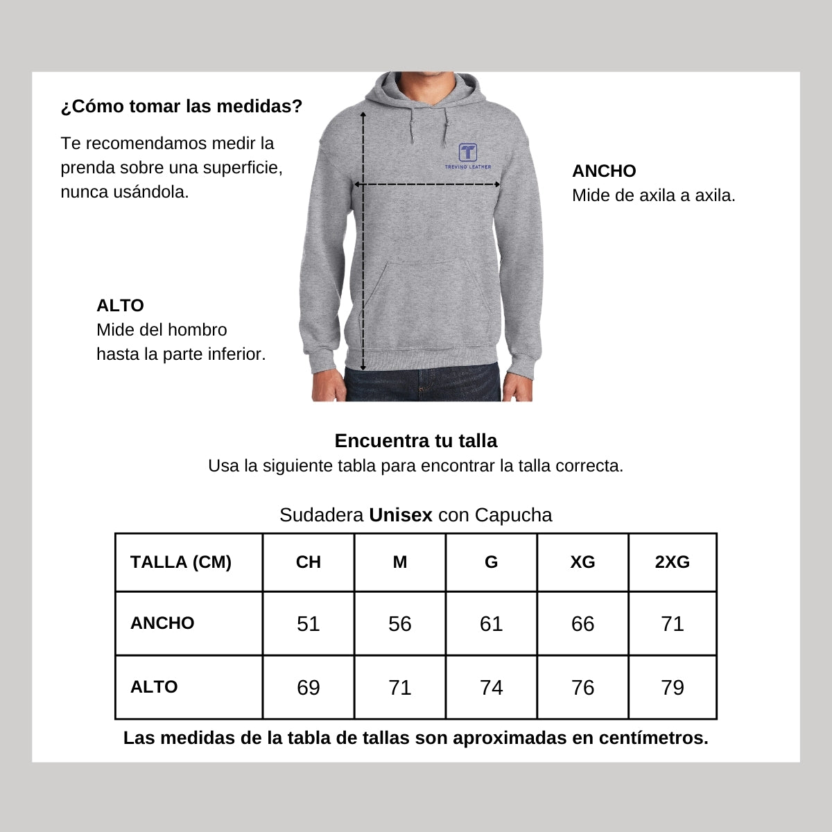 Sudadera c/Capucha Unisex Gris Personalizable Escudo