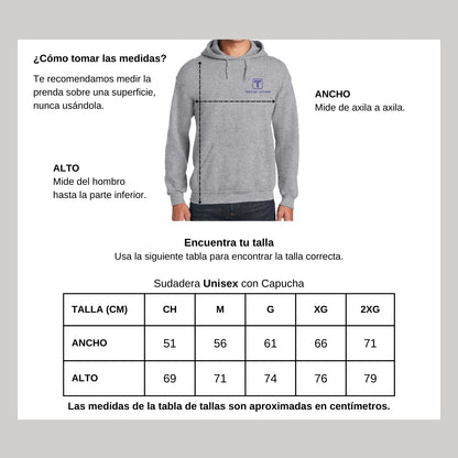 Sudadera c/Capucha Unisex Gris Personalizable Escudo
