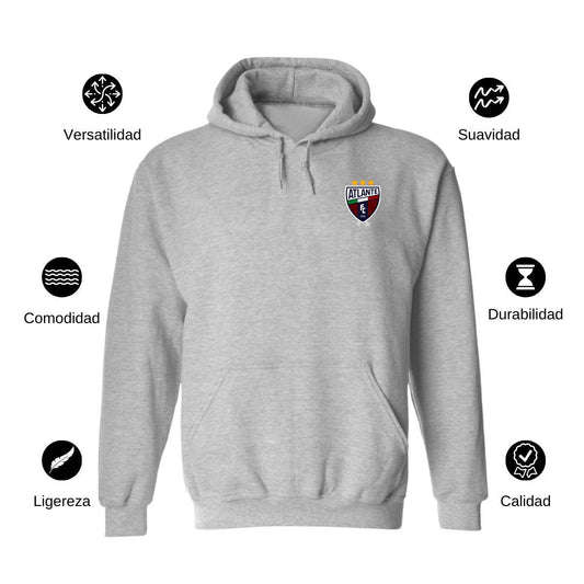 Sudadera c/Capucha Unisex Gris Personalizable Escudo