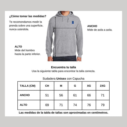 Sudadera c/Capucha Unisex Gris Personalizable Escudo