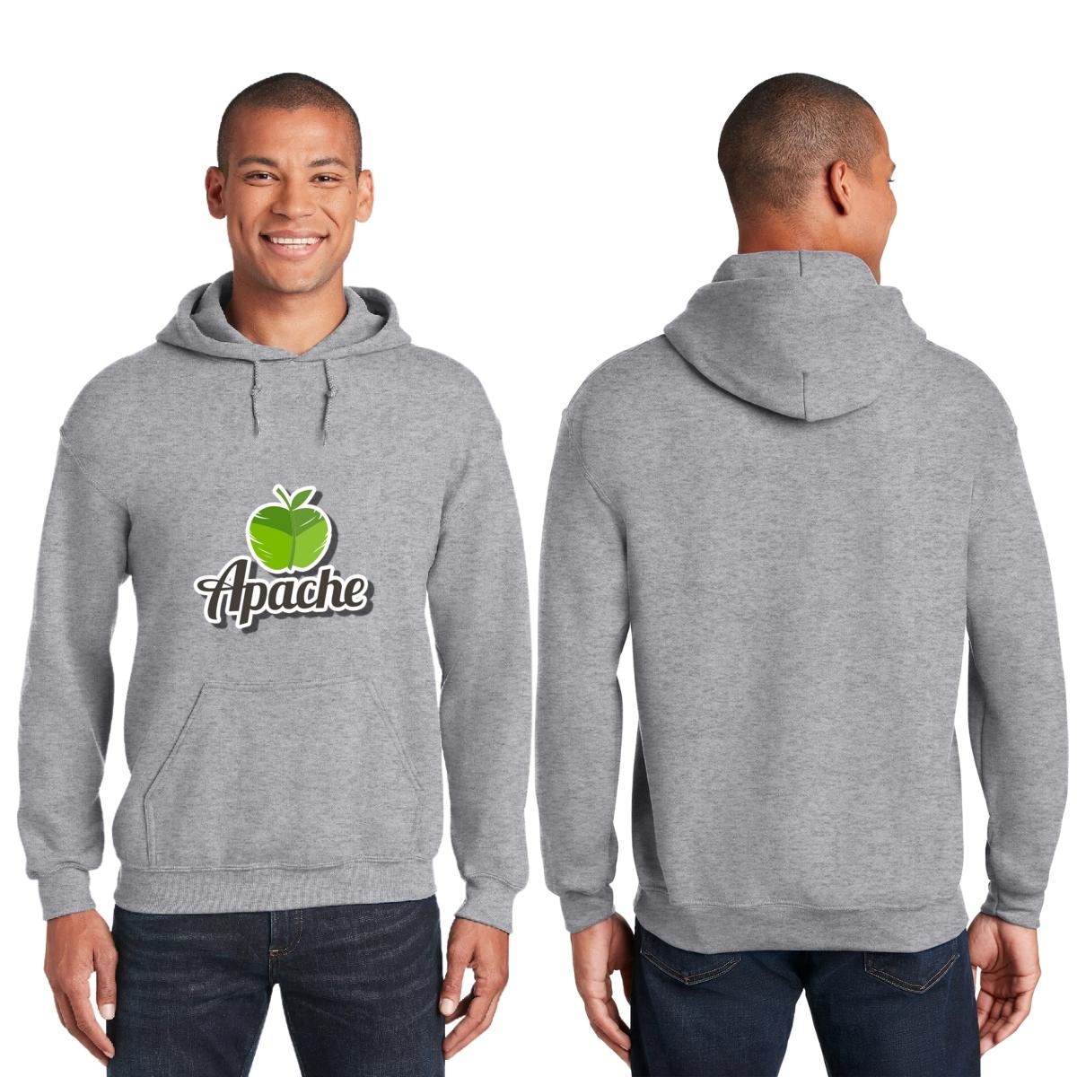 Sudadera c/Capucha Unisex Gris Personalizable Logo