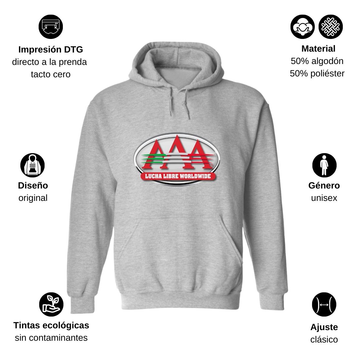 Sudadera c/Capucha Unisex Gris Personalizable Logo