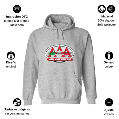 Sudadera c/Capucha Unisex Gris Personalizable Logo