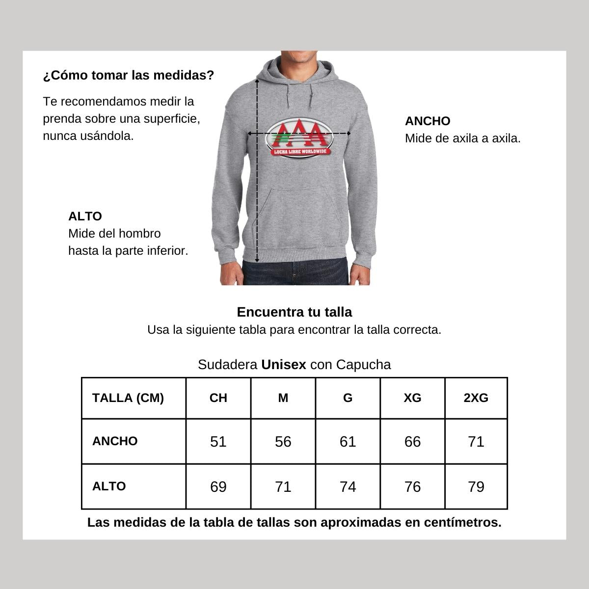 Sudadera c/Capucha Unisex Gris Personalizable Logo