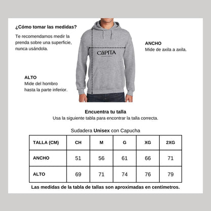 Sudadera c/Capucha Unisex Gris Personalizable Logo