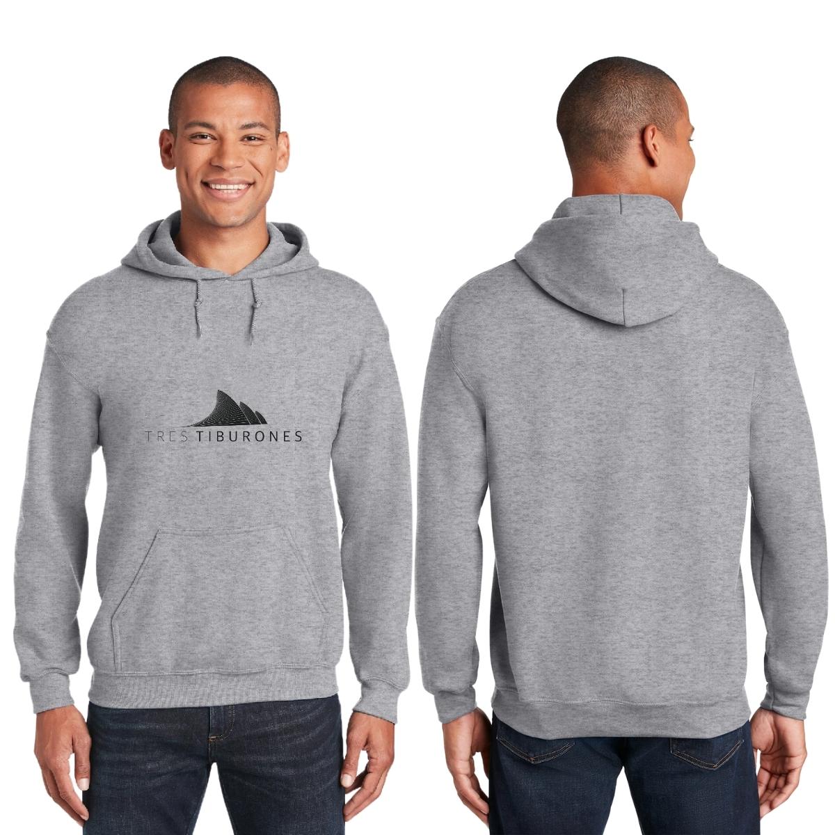 Sudadera c/Capucha Unisex Gris Personalizable Logo