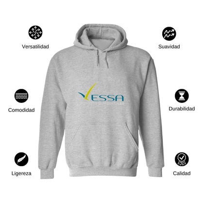 Sudadera c/Capucha Unisex Gris Personalizable Logo