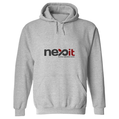 Sudadera c/Capucha Unisex Gris Personalizable Logo