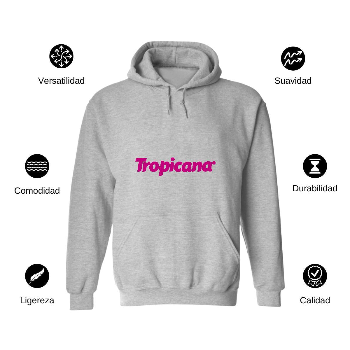 Sudadera c/Capucha Unisex Gris Personalizable Logo