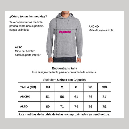 Sudadera c/Capucha Unisex Gris Personalizable Logo
