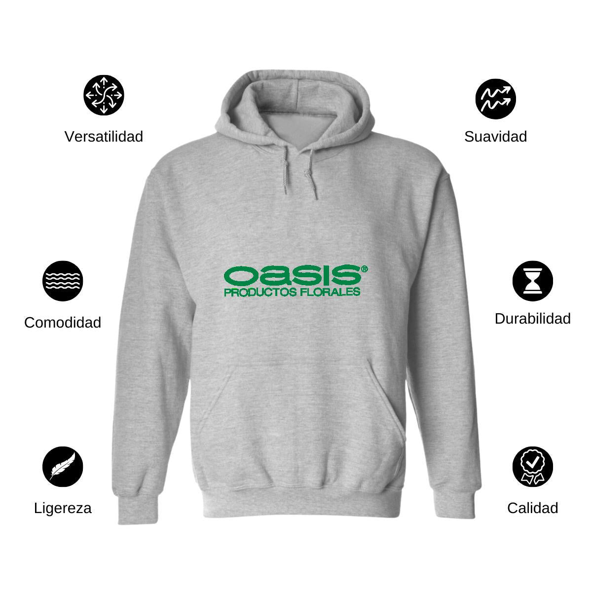 Sudadera c/Capucha Unisex Gris Personalizable Logo