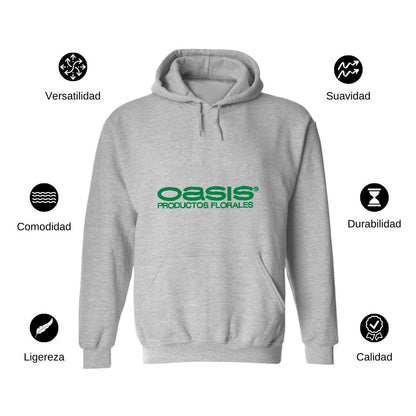 Sudadera c/Capucha Unisex Gris Personalizable Logo
