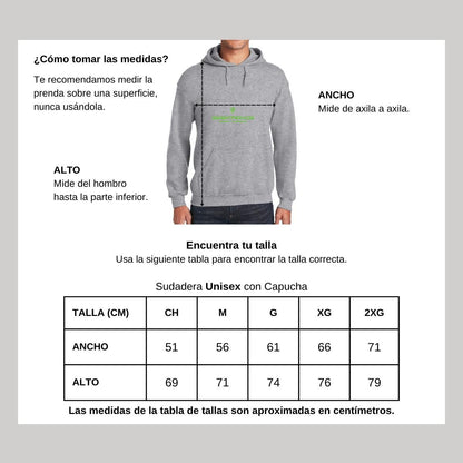 Sudadera c/Capucha Unisex Gris Personalizable Logo