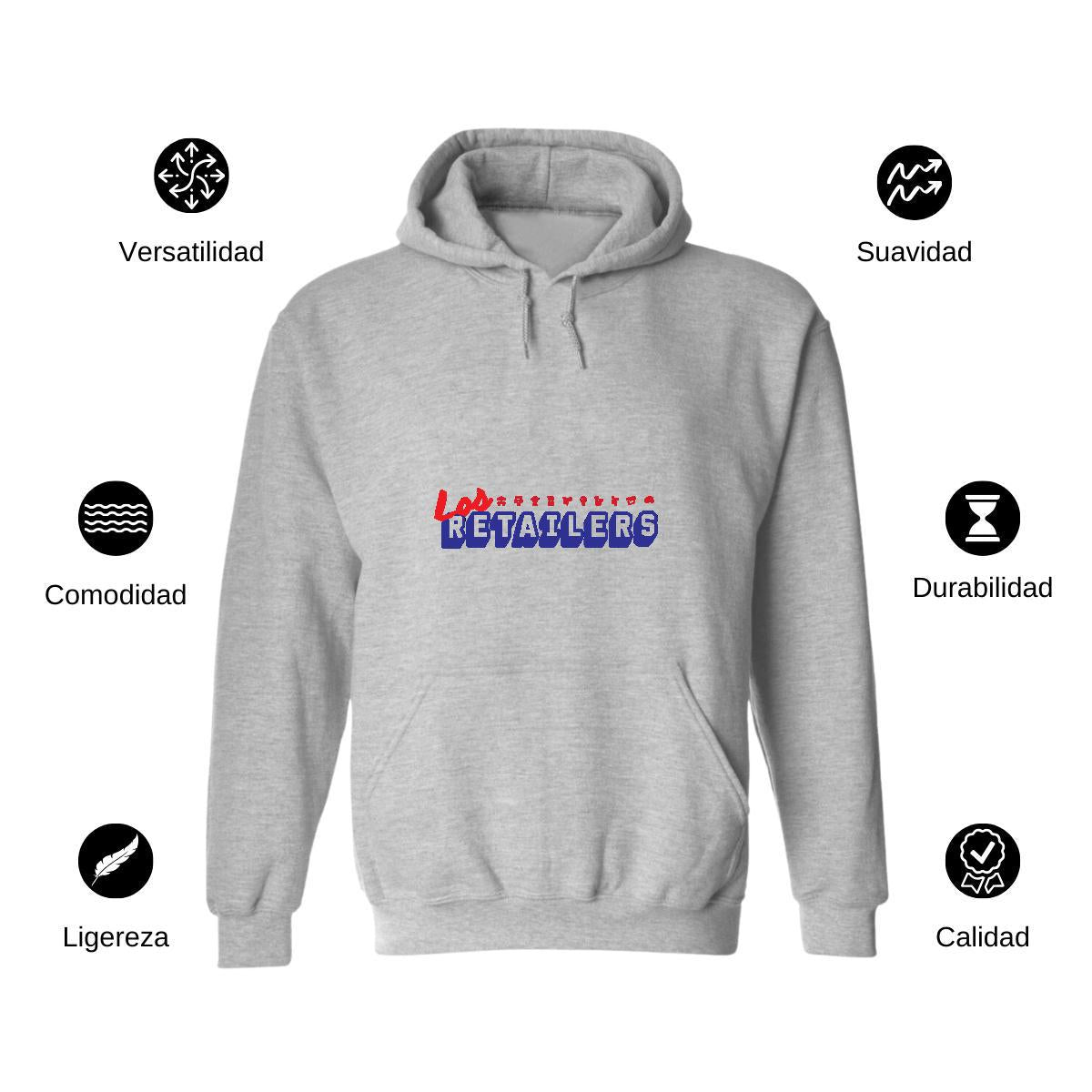 Sudadera c/Capucha Unisex Gris Personalizable Logo