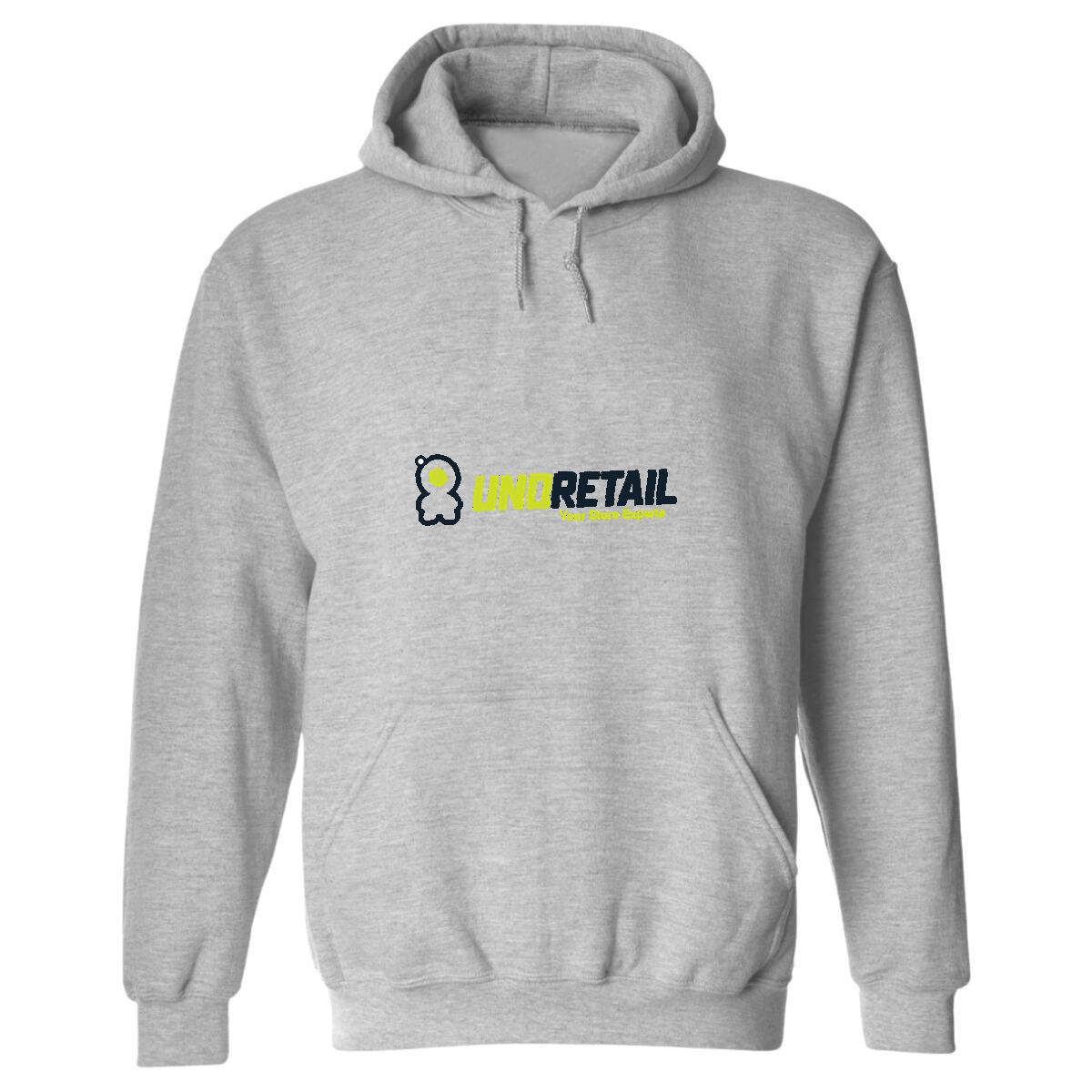 Sudadera c/Capucha Unisex Gris Personalizable Logo