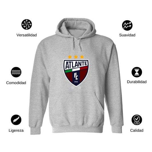 Sudadera c/Capucha Unisex Gris Personalizable Logo