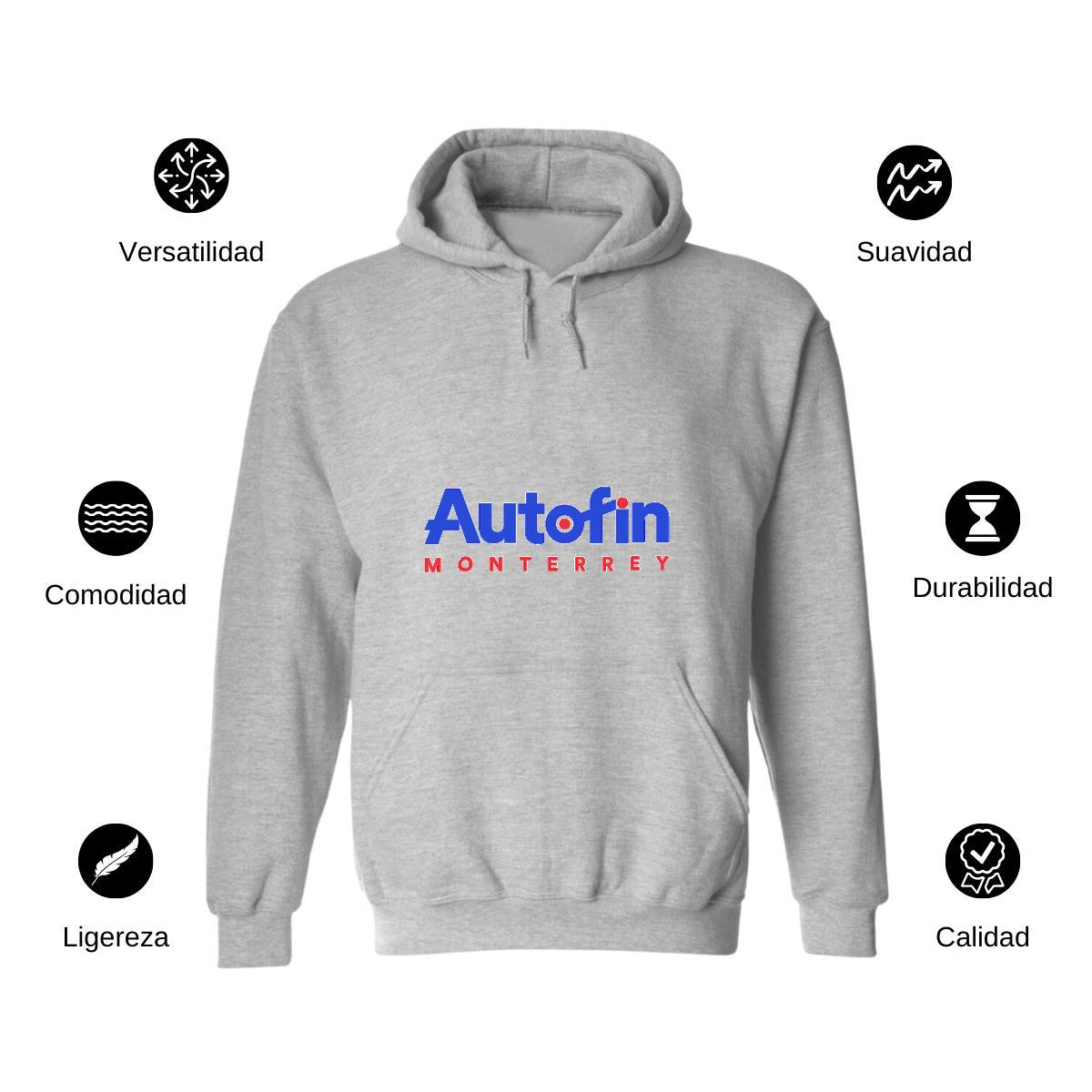 Sudadera c/Capucha Unisex Gris Personalizable Logo