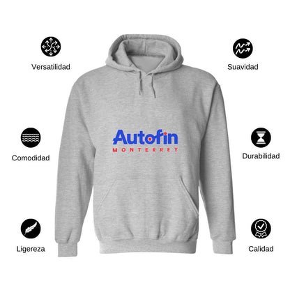 Sudadera c/Capucha Unisex Gris Personalizable Logo