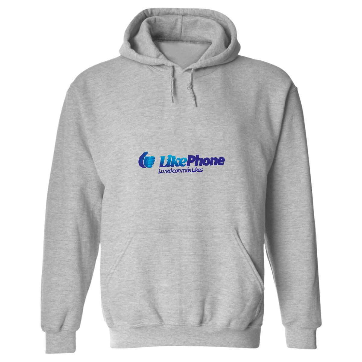 Sudadera c/Capucha Unisex Gris Personalizable Logo
