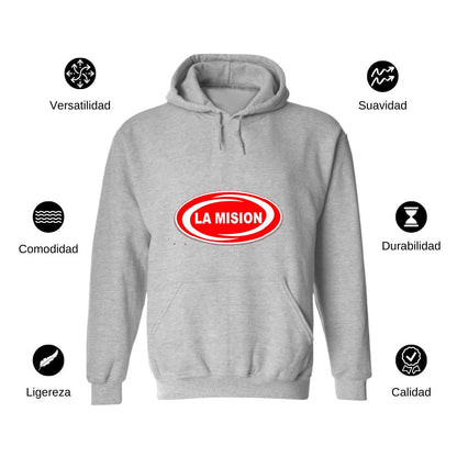 Sudadera c/Capucha Unisex Gris Personalizable Logo