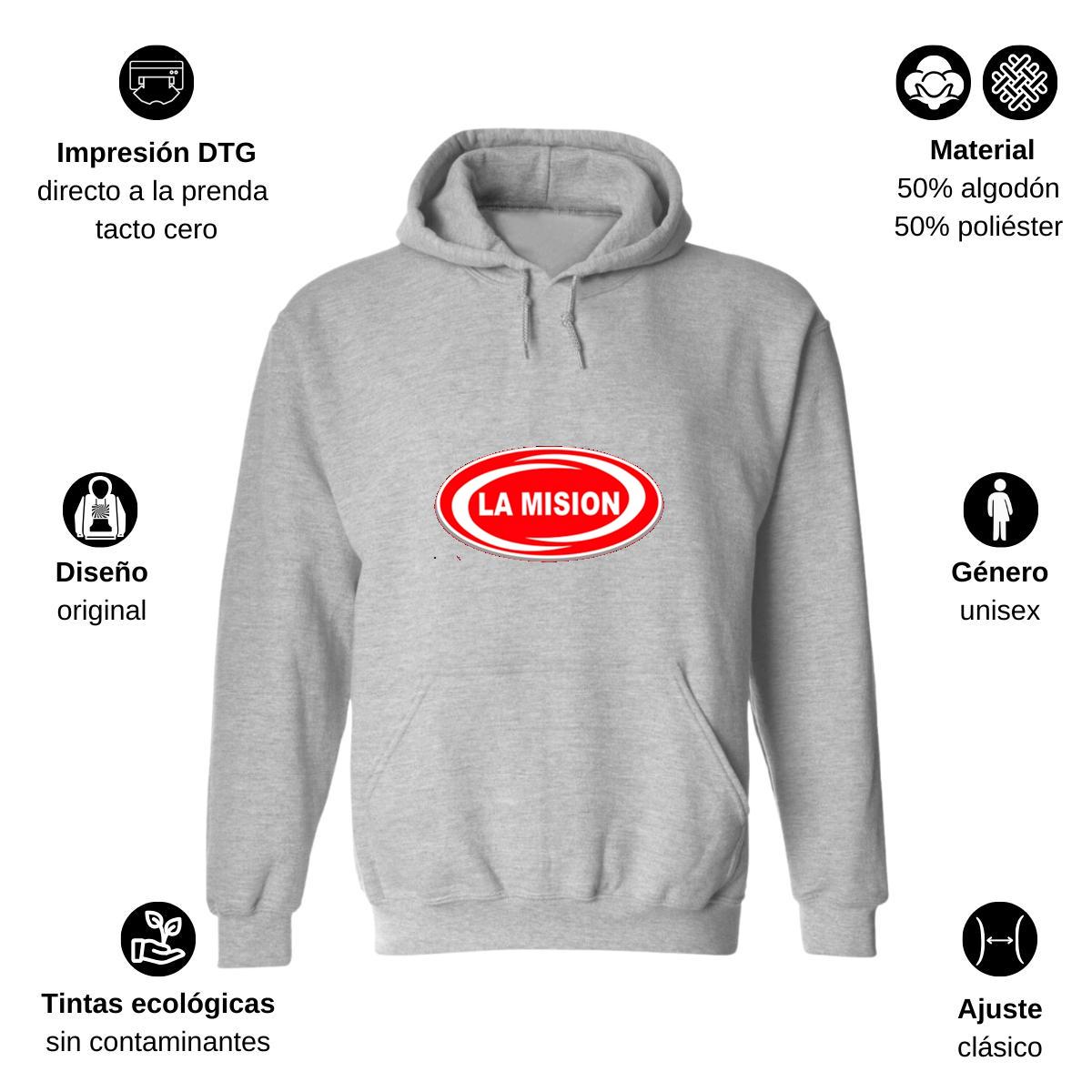 Sudadera c/Capucha Unisex Gris Personalizable Logo