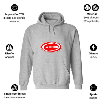 Sudadera c/Capucha Unisex Gris Personalizable Logo