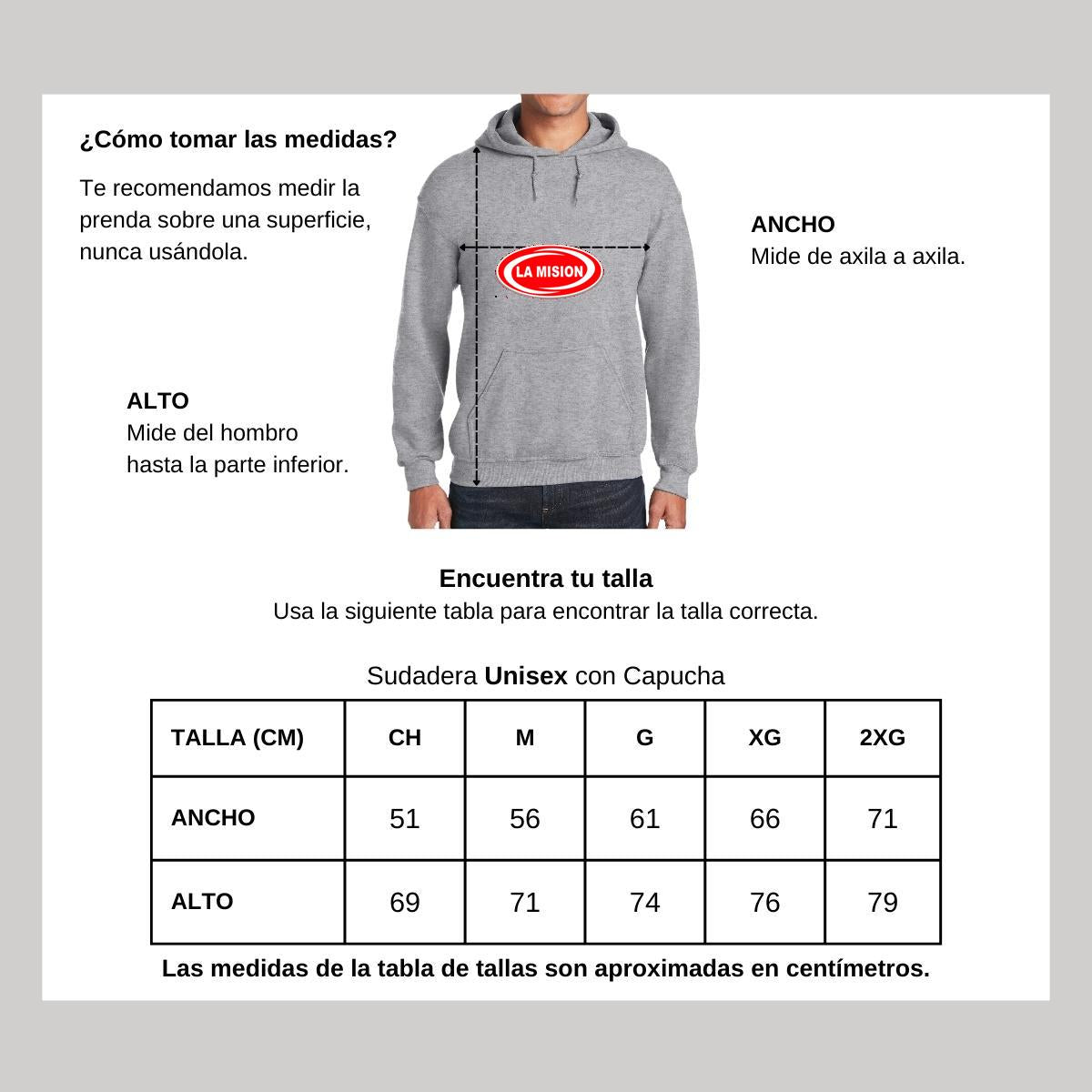 Sudadera c/Capucha Unisex Gris Personalizable Logo