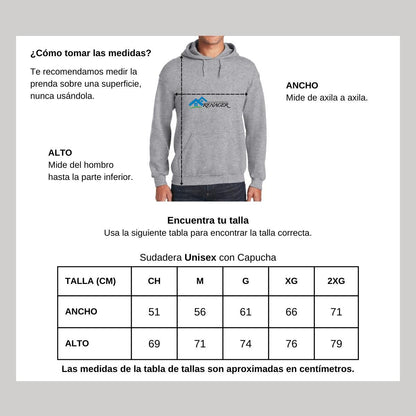 Sudadera c/Capucha Unisex Gris Personalizable Logo
