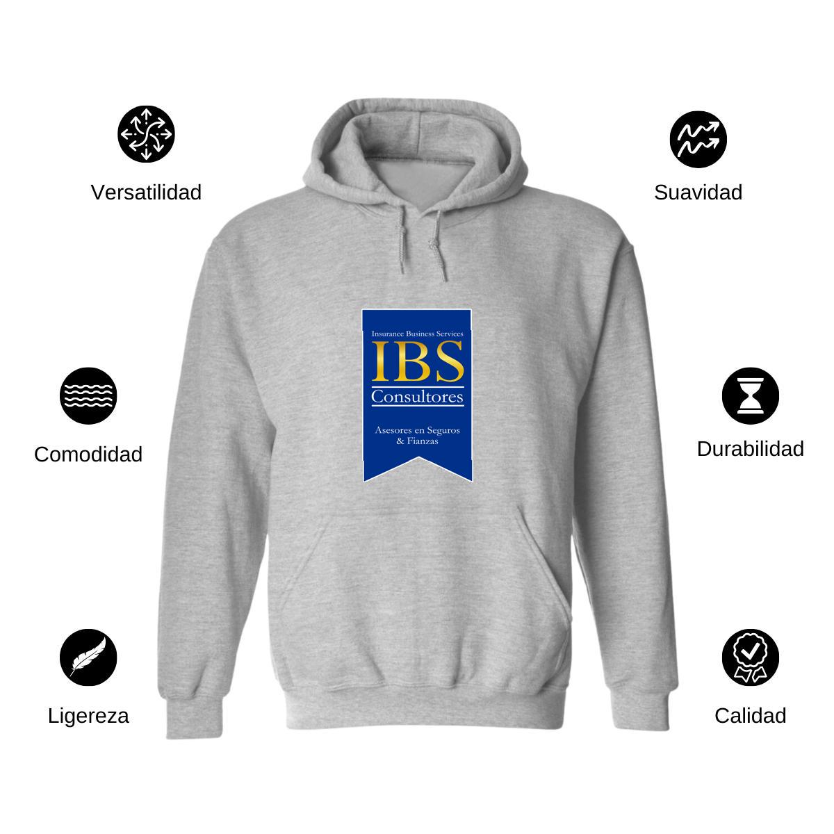 Sudadera c/Capucha Unisex Gris Personalizable Logo