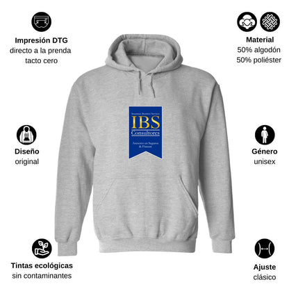 Sudadera c/Capucha Unisex Gris Personalizable Logo