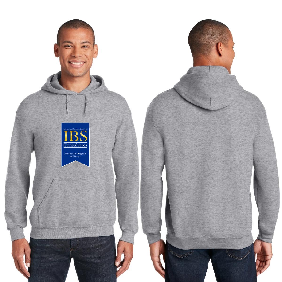 Sudadera c/Capucha Unisex Gris Personalizable Logo