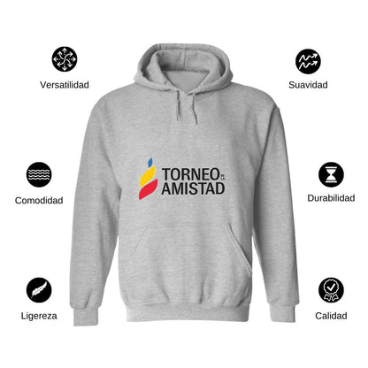 Sudadera c/Capucha Unisex Gris Personalizable Logo