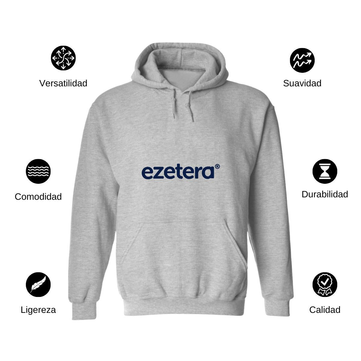 Sudadera c/Capucha Unisex Gris Personalizable Logo