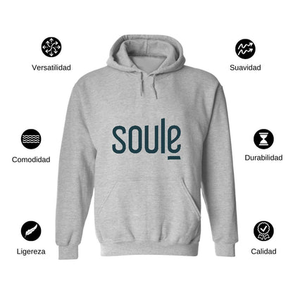 Sudadera c/Capucha Unisex Gris Personalizable Logo